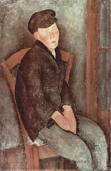 Amedeo Modigliani Sitzender Knabe mit Hut oil painting picture